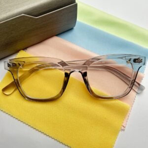Unisex Transparent Square Eyeglasses Frame for Men & Women | Clear Full Rim Optical Glasses