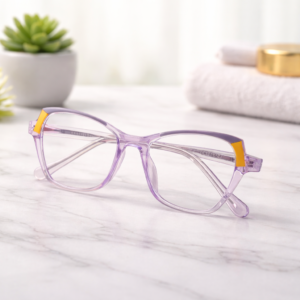 "Premium Transparent Square Eyeglasses – Lightweight Fashion Frame for Women| RayVics”